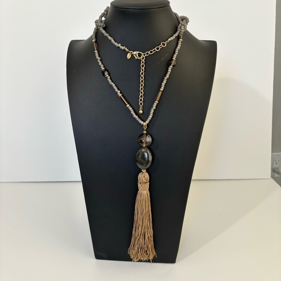 Chico’s Vintage super long real stone with asset necklace - Picture 2 of 12